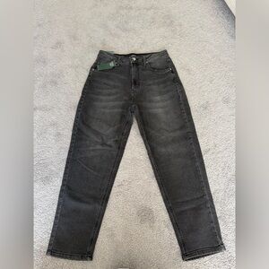 wild fable Women’s Washed Black High Waisted Mom Jeans